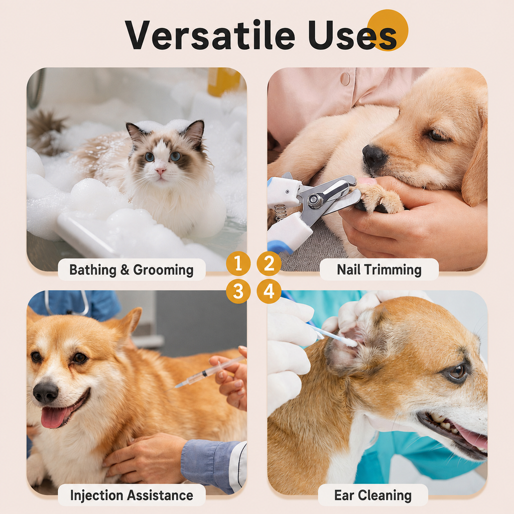 Foldable Pet Bath & Grooming Care Station for Small & Medium Pets