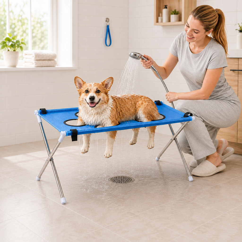 Foldable Pet Bath & Grooming Care Station for Small & Medium Pets